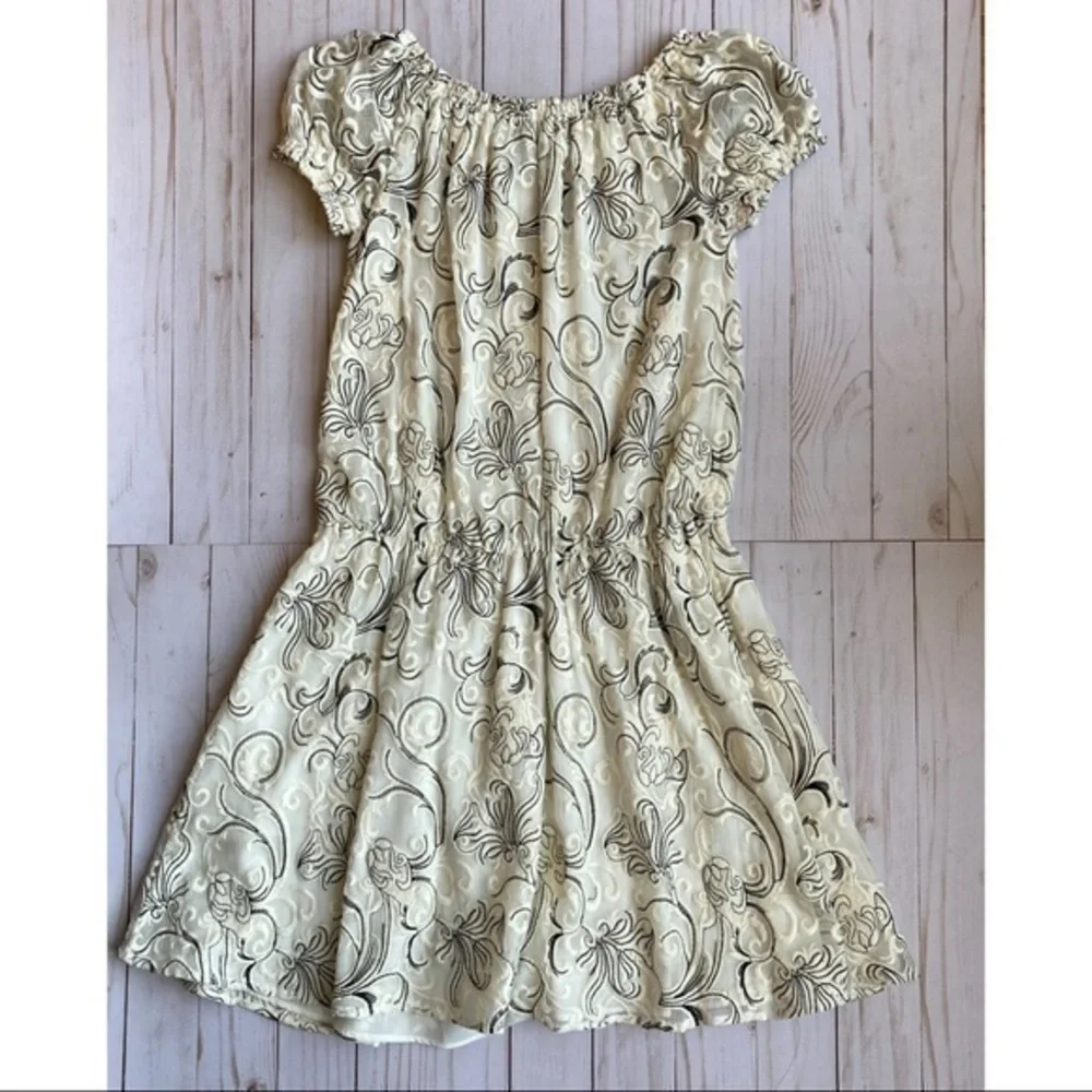 Alice + Olivia Janell Lace Mini Off the Shoulder 100% Silk Dress Sz 0